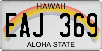 HI license plate EAJ369