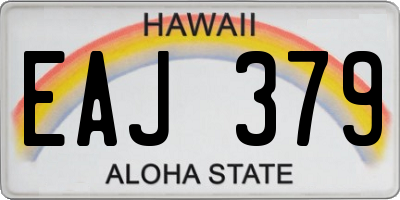 HI license plate EAJ379