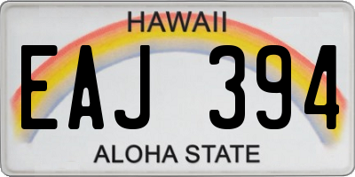 HI license plate EAJ394