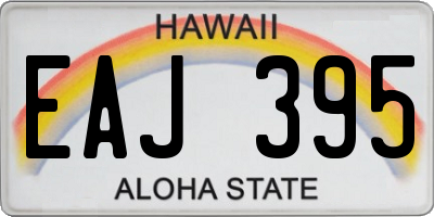 HI license plate EAJ395