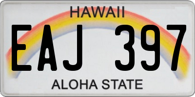 HI license plate EAJ397