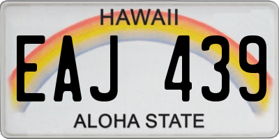 HI license plate EAJ439