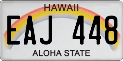 HI license plate EAJ448