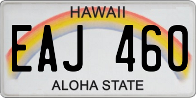 HI license plate EAJ460