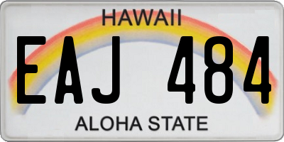 HI license plate EAJ484