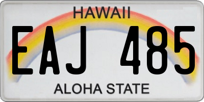 HI license plate EAJ485