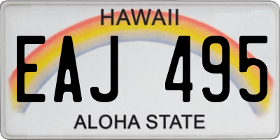 HI license plate EAJ495