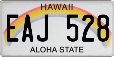 HI license plate EAJ528