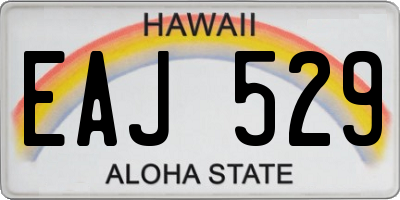 HI license plate EAJ529