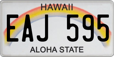 HI license plate EAJ595