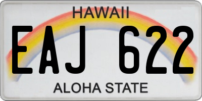 HI license plate EAJ622