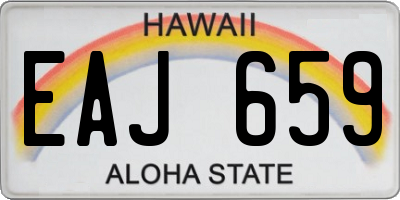 HI license plate EAJ659