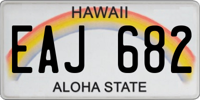 HI license plate EAJ682