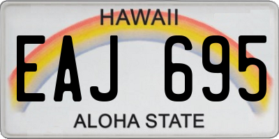 HI license plate EAJ695