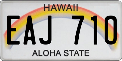 HI license plate EAJ710