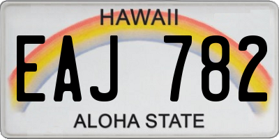 HI license plate EAJ782