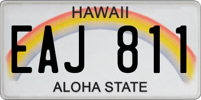 HI license plate EAJ811