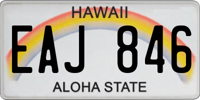 HI license plate EAJ846