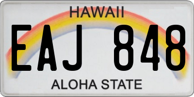 HI license plate EAJ848