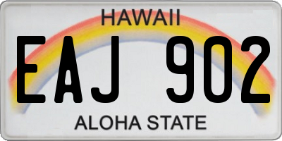 HI license plate EAJ902