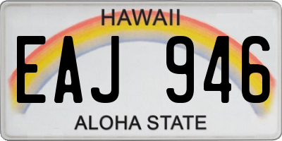 HI license plate EAJ946