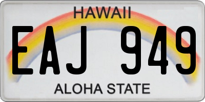 HI license plate EAJ949