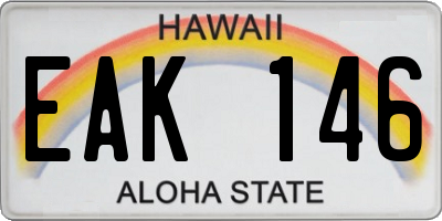 HI license plate EAK146