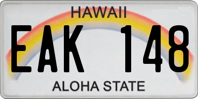 HI license plate EAK148