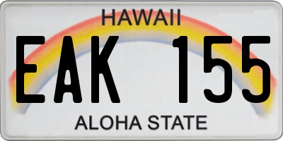 HI license plate EAK155