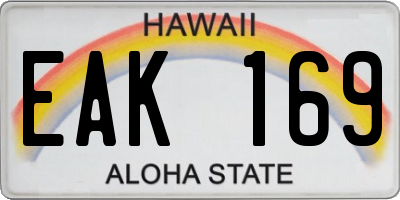 HI license plate EAK169