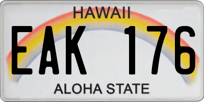 HI license plate EAK176