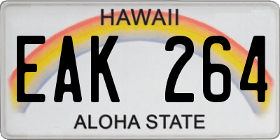 HI license plate EAK264