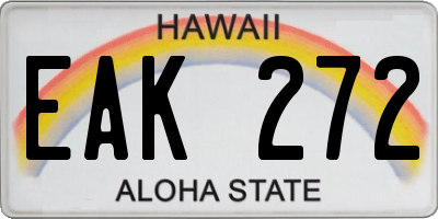 HI license plate EAK272