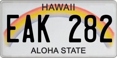 HI license plate EAK282