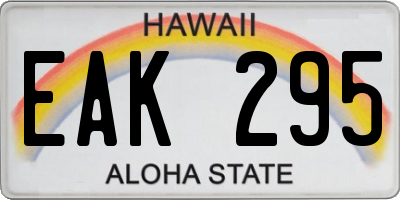 HI license plate EAK295