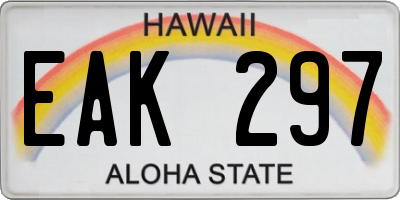 HI license plate EAK297