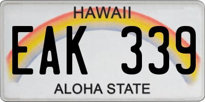 HI license plate EAK339