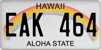 HI license plate EAK464