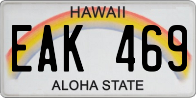 HI license plate EAK469