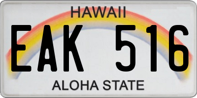 HI license plate EAK516