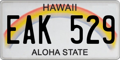HI license plate EAK529