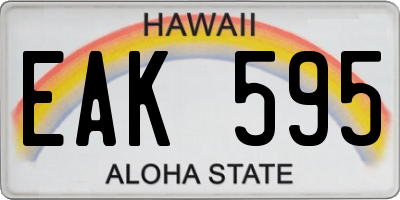HI license plate EAK595