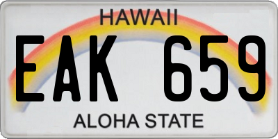 HI license plate EAK659