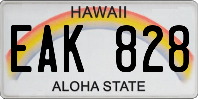 HI license plate EAK828