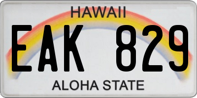 HI license plate EAK829