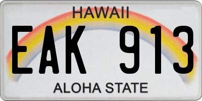 HI license plate EAK913