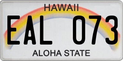 HI license plate EAL073