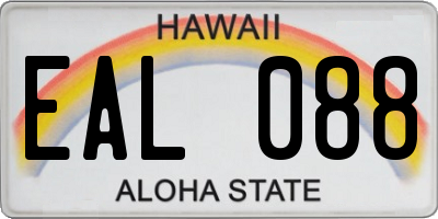 HI license plate EAL088