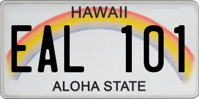 HI license plate EAL101