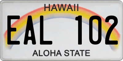 HI license plate EAL102